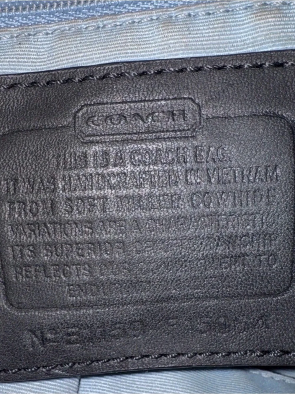 Coach Black Pebbled Leather Shoulder Hand Bag Buckle Adj Handle Hang Tag F15064